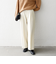 《予約》SHIPS any:〈手洗い可能〉ジャカード タック セミワイド パンツ［NAVY BLUE］