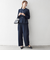 《予約》SHIPS any:〈手洗い可能〉ジャカード タック セミワイド パンツ［NAVY BLUE］