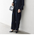 《予約》SHIPS any:〈手洗い可能〉ジャカード タック セミワイド パンツ［NAVY BLUE］
