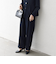 《予約》SHIPS any:〈手洗い可能〉ジャカード タック セミワイド パンツ［NAVY BLUE］