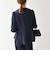 《予約》SHIPS any:〈手洗い可能〉ジャカード ノーカラー ペプラム ジャケット［NAVY BLUE］