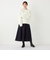 SHIPS Colors:〈手洗い可能〉ジャージーメルトン ポケット フレアスカート