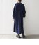《追加予約》〈手洗い可能〉ポリエステル ベロア 刺繍 タック フレア ワンピース