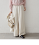 SHIPS Colors:〈手洗い可能〉ポリエステル/リネン スラブ ワイド パンツ◇