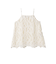 《予約》〈手洗い可能〉刺繍 スカラップ レース キャミソール