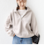 〈洗濯機可能〉フリース 裾 ドロスト ハーフ ジップ プルオーバー