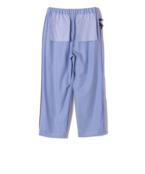 SHIPS Primary Navy Label:毛 サテン イージー パンツ｜シップスの通販