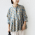 《予約》【WEB限定】〈手洗い可能〉ドット 花柄 袖 シャーリング ブラウス