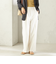 《予約》〈UVカット・吸水速乾・手洗い可能〉綿麻混 オックス 2タック ストレート パンツ