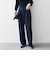 《予約》SHIPS any:〈洗濯機可能〉ダブルクロス タック ストレート パンツ［NAVY BLUE］
