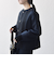 《予約》SHIPS any:〈手洗い可能〉ダブルクロス レース 切替 ノーカラー ジャケット［NAVY BLUE］