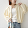 《予約》SHIPS any:〈洗濯機可能〉ジャージー クルーネック パフ コクーン ブルゾン