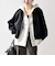 《予約》SHIPS any:〈洗濯機可能〉ジャージー クルーネック パフ コクーン ブルゾン