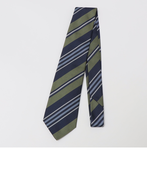 新品】FRANCO BASSI／レジメンタルタイ／ブラック×ゴールド FRANCO