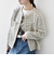 《予約》SHIPS any: ツイード  パイピング ノーカラー ジャケット