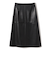 〈手洗い可能〉合成皮革 ウエスト ゴム スカート