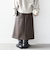 〈手洗い可能〉合成皮革 ウエスト ゴム スカート