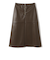 〈手洗い可能〉合成皮革 ウエスト ゴム スカート