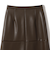 〈手洗い可能〉合成皮革 ウエスト ゴム スカート