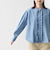 《予約》【WEB限定】〈洗濯機可能〉ライトオンス フリル デニム シャツ