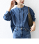 《予約》【WEB限定】〈洗濯機可能〉ライトオンス フリル デニム シャツ