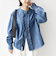 《予約》【WEB限定】〈洗濯機可能〉ライトオンス フリル デニム シャツ