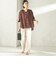《一部追加予約》〈手洗い可能〉IMPERIAL LINEN 混 バンドカラー スキッパー シャツ