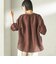 《一部追加予約》〈手洗い可能〉IMPERIAL LINEN 混 バンドカラー スキッパー シャツ