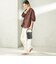 【実力派ベーシック】〈手洗い可能〉IMPERIAL LINEN 混 バンドカラー スキッパー シャツ
