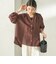 【実力派ベーシック】〈手洗い可能〉IMPERIAL LINEN 混 バンドカラー スキッパー シャツ