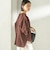 【実力派ベーシック】〈手洗い可能〉IMPERIAL LINEN 混 バンドカラー スキッパー シャツ