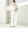 《一部追加予約》〈手洗い可能〉IMPERIAL LINEN 混 バンドカラー スキッパー シャツ