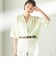 【実力派ベーシック】〈手洗い可能〉IMPERIAL LINEN 混 バンドカラー スキッパー シャツ