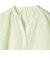 《一部追加予約》〈手洗い可能〉IMPERIAL LINEN 混 バンドカラー スキッパー シャツ