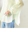 【実力派ベーシック】〈手洗い可能〉IMPERIAL LINEN 混 バンドカラー スキッパー シャツ