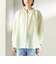 【実力派ベーシック】〈手洗い可能〉IMPERIAL LINEN 混 バンドカラー スキッパー シャツ