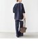 【実力派ベーシック】〈手洗い可能〉IMPERIAL LINEN 混 バンドカラー スキッパー シャツ