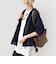 【実力派ベーシック】〈手洗い可能〉IMPERIAL LINEN 混 バンドカラー スキッパー シャツ