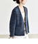 《予約》quaranciel: ツイード ノーラペル フリンジ ジャケット