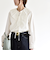 《予約》quaranciel:〈洗濯機可能〉タックカラー 2way キーネック シャツ ブラウス