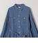 《予約》SHIPS any:〈手洗い可能〉シアー デニム ポケット ロング シャツ ワンピース