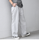 SHIPS any: コットン/ナイロン ワッシャー 2タック セミワイド イージー パンツ(セットアップ対応)◆