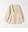 SHIPS any:〈手洗い可能〉ダンボール ペプラム Vネック ジャケット