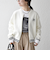 《予約》SHIPS any:〈手洗い可能〉コットン ミックス ライン ジップ ブルゾン ニット カーディガン