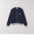 《予約》SHIPS any:〈手洗い可能〉コットン ミックス ライン ジップ ブルゾン ニット カーディガン