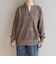 quaranciel:〈手洗い可能〉透かし編み スキッパー ニット プルオーバー