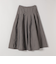 quaranciel:〈洗濯機可能〉ナイロン ステッチ タック フレア スカート