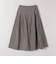 quaranciel:〈洗濯機可能〉ナイロン ステッチ タック フレア スカート