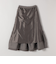 quaranciel:〈洗濯機可能〉ナイロン ステッチ タック フレア スカート