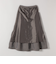 quaranciel:〈洗濯機可能〉ナイロン ステッチ タック フレア スカート